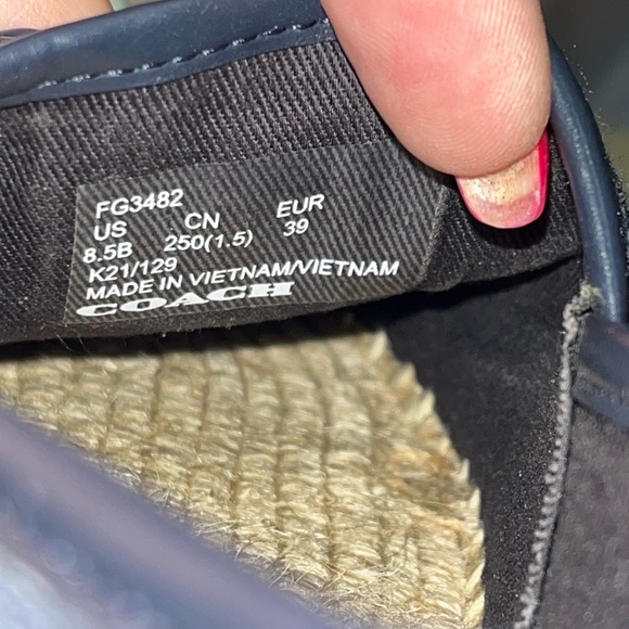 Coach Carson Blue Signature Denim Espadrilles, Size 8.5, NWOT - Picture 3 of 13